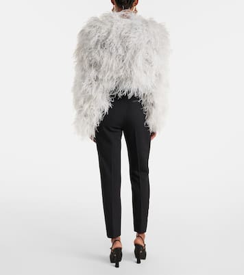 Cropped-Jacke aus Federn | Dolce&Gabbana