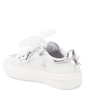 Sneakers in pelle con applicazioni | Monnalisa