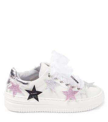 Sneakers in pelle con applicazioni | Monnalisa