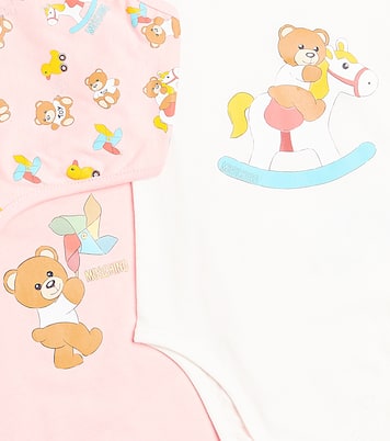 Baby - Set di 3 body in jersey di cotone | Moschino Kids