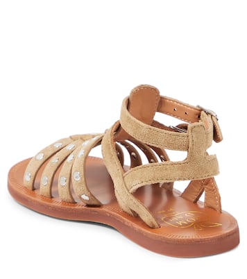 Sandali Plagette Stud in suede | Pom d'Api