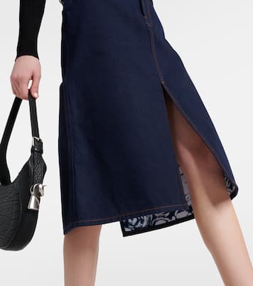 Gonna midi di jeans a vita alta | Burberry