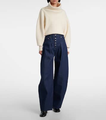 De-Nîmes Ovalo high-rise wide-leg jeans | Jacquemus