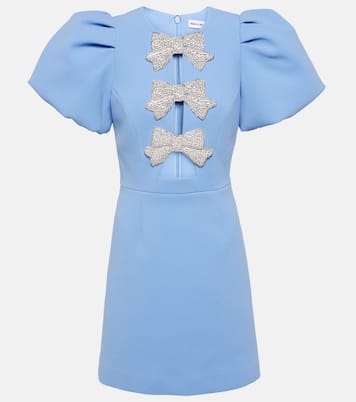 Juliana bow-embellished crêpe minidress | Rebecca Vallance