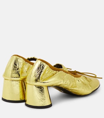 Salones Mary Jane Glove de piel metalizada | Proenza Schouler
