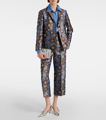Pantalon droit Elio en jacquard à fleurs | 'S Max Mara