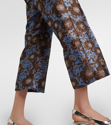 Pantalon droit Elio en jacquard à fleurs | 'S Max Mara