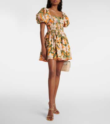 Vestido corto Caramelo Lirio de algodón | Agua by Agua Bendita