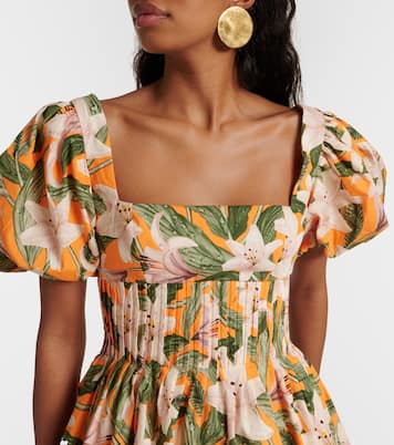 Vestido corto Caramelo Lirio de algodón | Agua by Agua Bendita