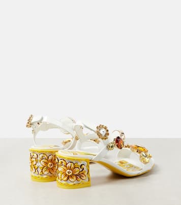 Sandales Keira en cuir verni à ornements | Dolce&Gabbana
