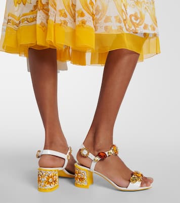 Sandales Keira en cuir verni à ornements | Dolce&Gabbana