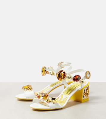 Sandales Keira en cuir verni à ornements | Dolce&Gabbana