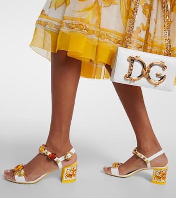 Sandales Keira en cuir verni à ornements | Dolce&Gabbana