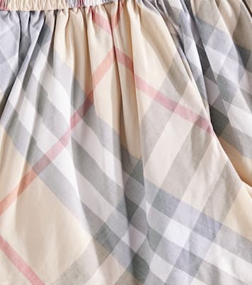 Shorts de popelín de algodón con Burberry Check | Burberry Kids