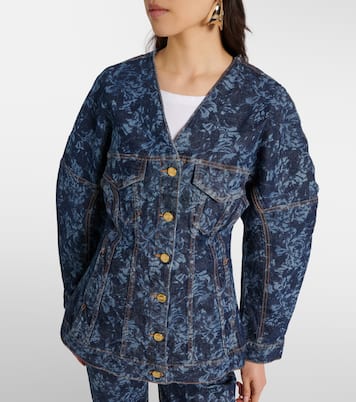 Veste imprimée en jean | Ganni
