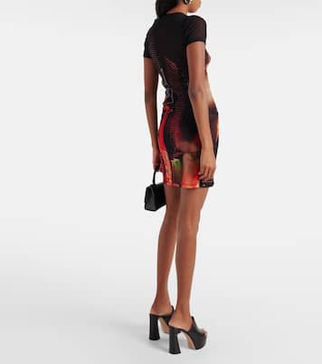Pigalle printed mesh minidress | Jean Paul Gaultier