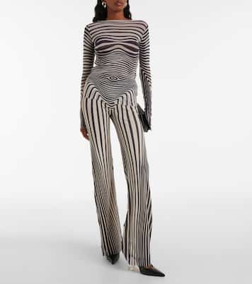 Pantaloni Body Morphing a righe | Jean Paul Gaultier