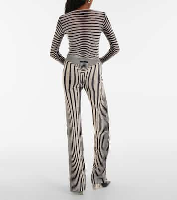 Pantaloni Body Morphing a righe | Jean Paul Gaultier