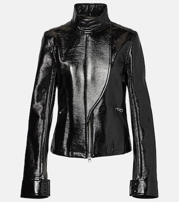 Coated canvas biker jacket | Courrèges