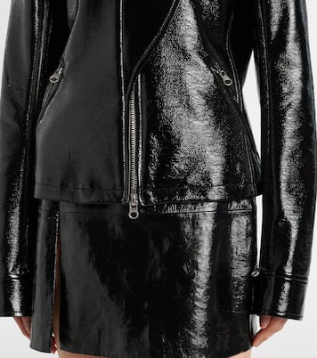 Coated canvas biker jacket | Courrèges