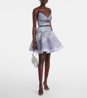 Abito corto Crush Twist Front in pizzo | Zimmermann