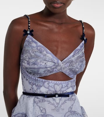Abito corto Crush Twist Front in pizzo | Zimmermann