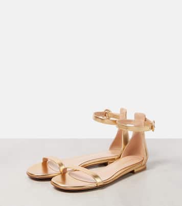 Sandalen aus Metallic-Leder | Gianvito Rossi