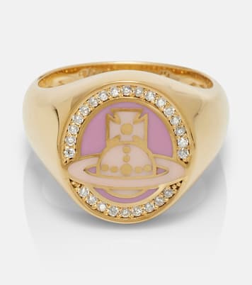 Ring aus Sterlingsilber mit Kristallen | Vivienne Westwood