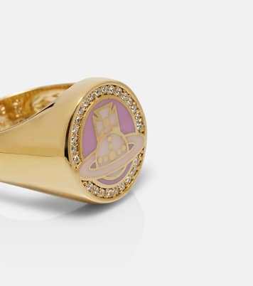 Ring aus Sterlingsilber mit Kristallen | Vivienne Westwood