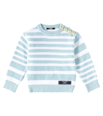 Pullover in cotone a righe | Balmain Kids