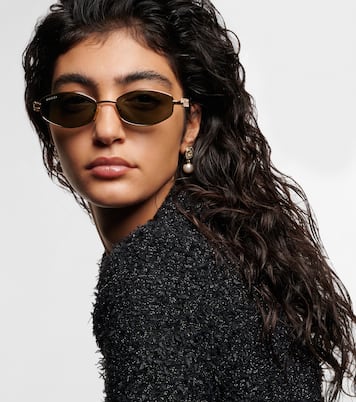 Lunettes de soleil ovales à logo | Gucci