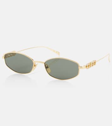 Lunettes de soleil ovales à logo | Gucci