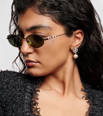Lunettes de soleil ovales à logo | Gucci