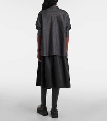 Pull en denim et coton mélangé | Sacai