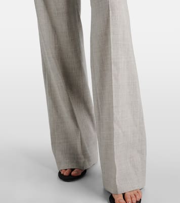 Low-rise linen and wool flared pants | Magda Butrym