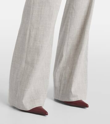 Low-rise linen and wool flared pants | Magda Butrym