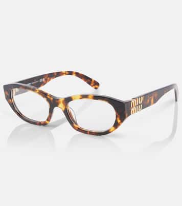 Occhiali da sole ovali con logo | Miu Miu