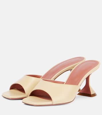 Mules Lupita 70 in pelle | Amina Muaddi