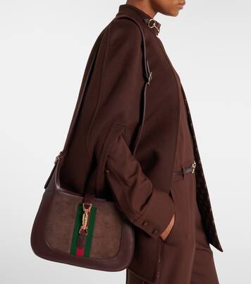 Jackie 1961 Medium suede shoulder bag | Gucci