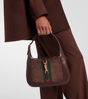 Jackie 1961 Medium suede shoulder bag | Gucci