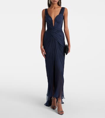 Corinna draped silk gown | Maria Lucia Hohan