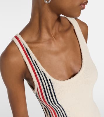 Vestido midi de rizo en mezcla de algodón | Rabanne