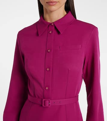 Vestido camisero de crepé con cinturón | Roland Mouret
