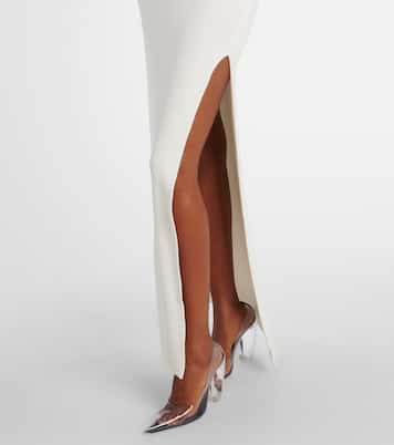 Hooded asymmetric jersey gown | Mugler