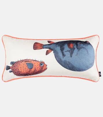 Coussin Pesci imprimé en soie | Fornasetti