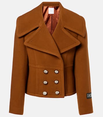 Cropped wool-blend jacket | Patou