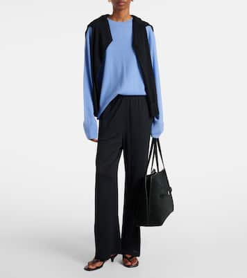 Pantalon droit en coton et soie  | Toteme