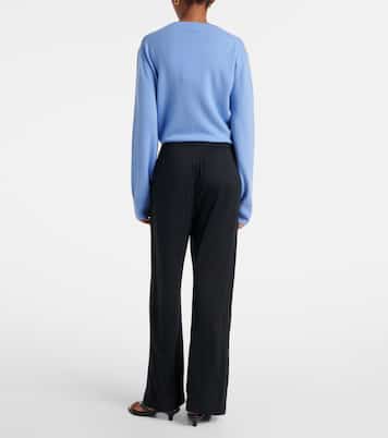 Pantalon droit en coton et soie  | Toteme
