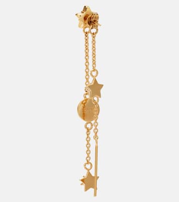 Medusa crystal-embellished drop earrings | Versace