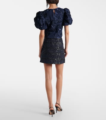 Floral-appliqué top | Rotate